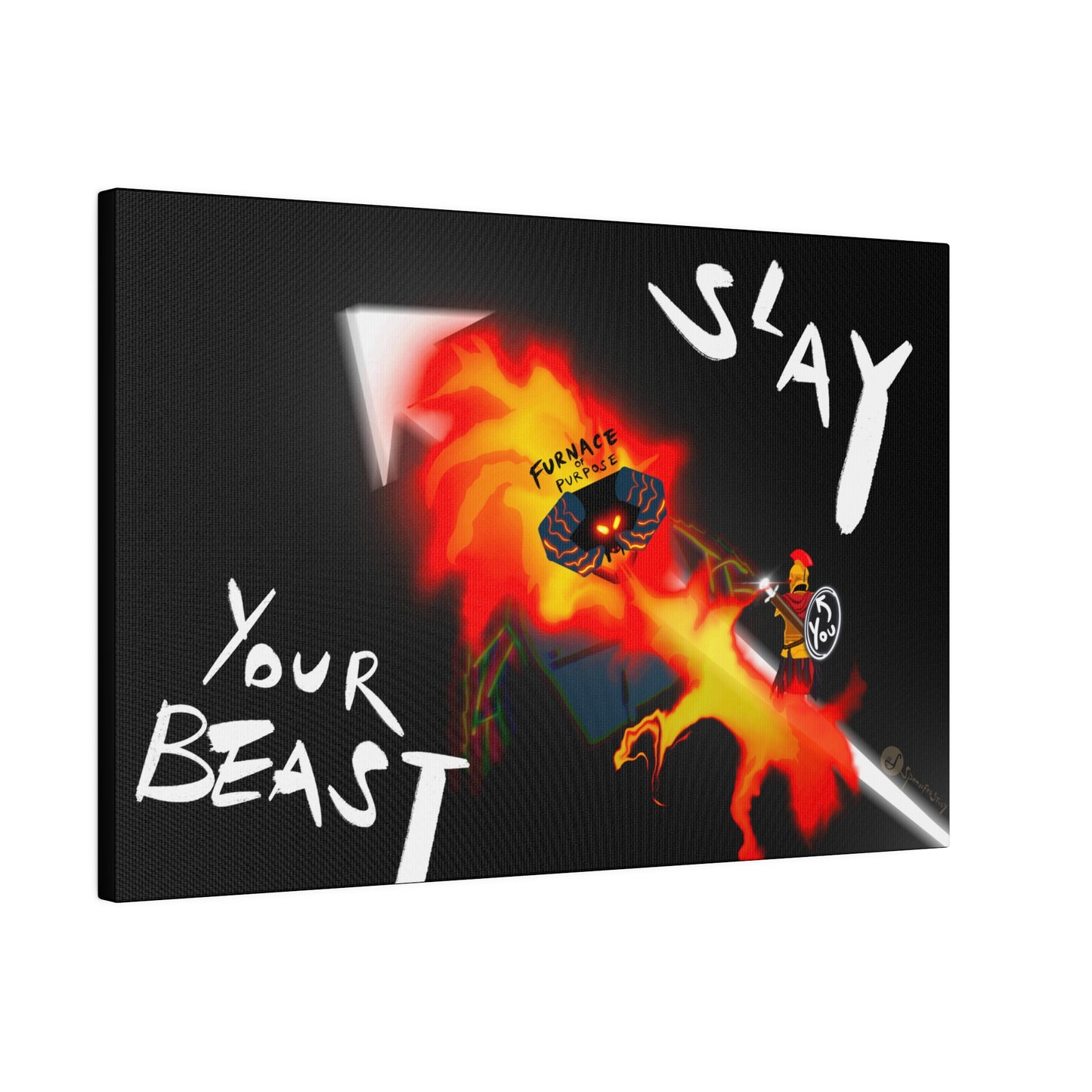 The Furnace of Purpose (Black Edition) (Matte Canvas, Stretched, 0.75")