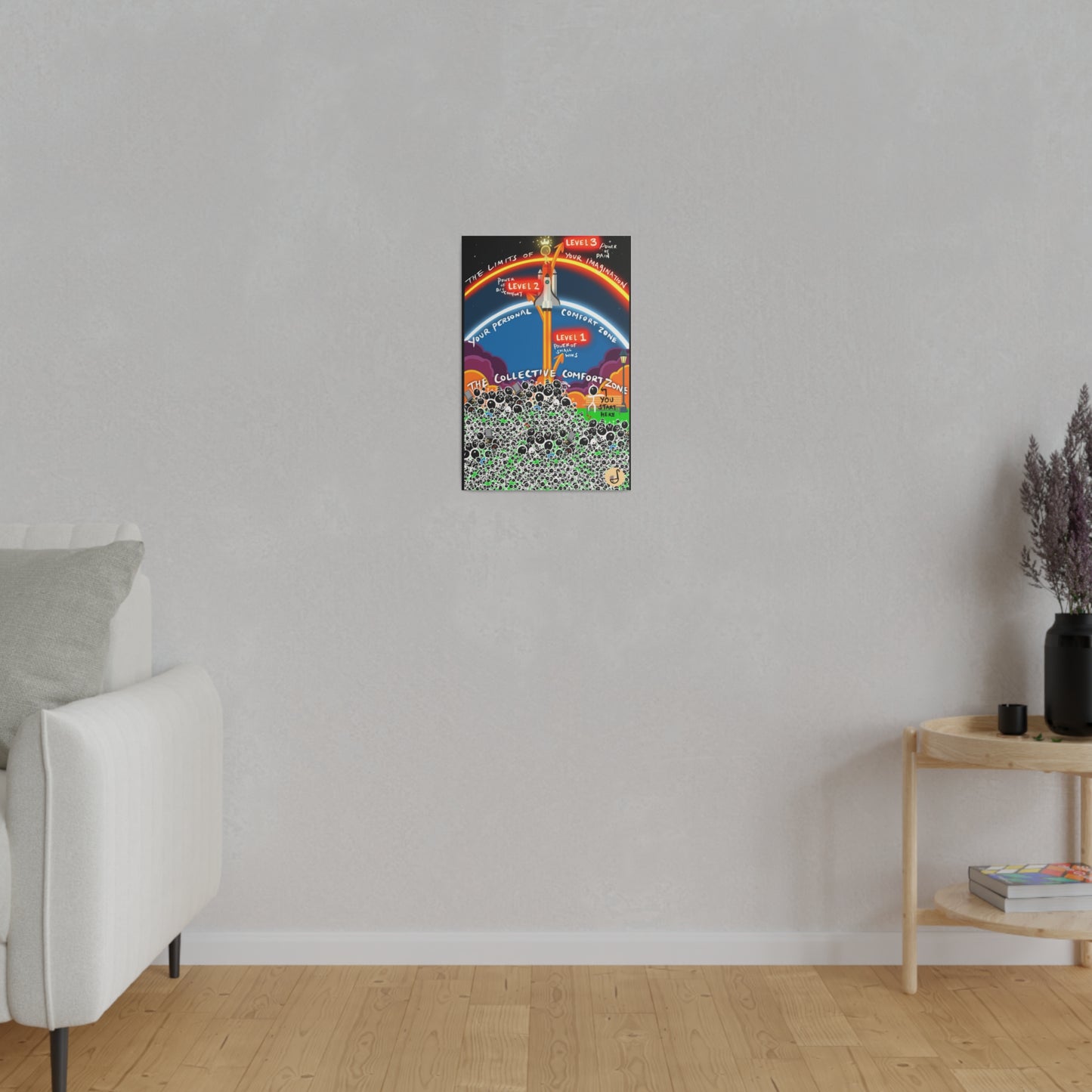The 3 Levels of Awesome (Matte Canvas, 0.75")