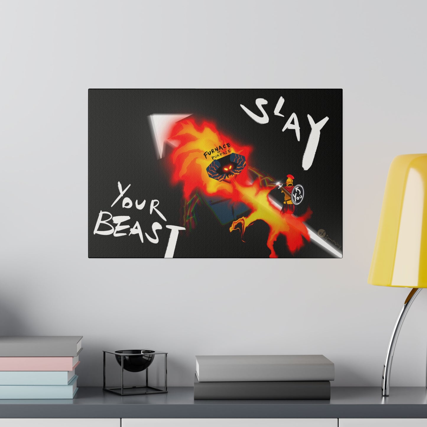 The Furnace of Purpose (Black Edition) (Matte Canvas, Stretched, 0.75")